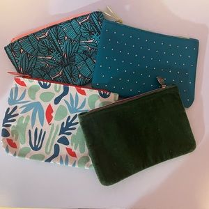 GREEN Themed IPSY Makeup Bags